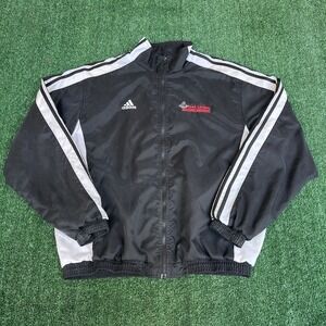 VTG Y2K Mens Adidas Footlocker Cross Country Championships Black Jacket  Medium